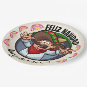 Spaans karakter Feliz Navidad Papieren Bordje (Gekanteld)