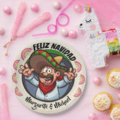 Spaans Karakter Prettig Kerstfeest Papieren Bordje (Feest)