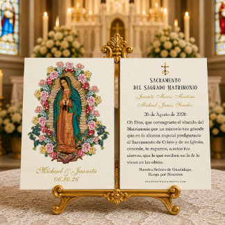Spaans katholieke Guadalupe trouw heilige kaart