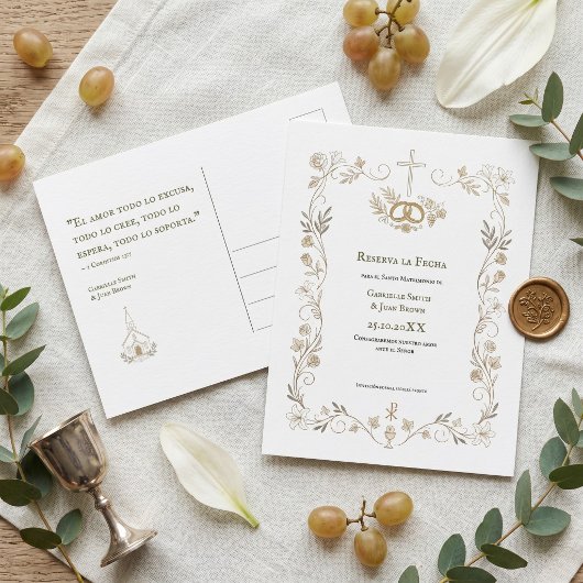 Spaans Katholieke Reserva la Fecha Christelijk Briefkaart