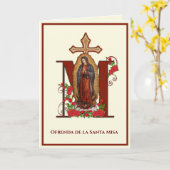 Spaans Katholieke Sympathie Mis Aanbod Guadalupe Kaart (Gele Bloem)