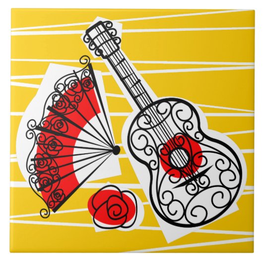 Spaans keramiektegels voor Souvenirs Tegeltje (Voorkant)