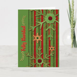 Spaans kerstfeest Feliz Navidad Red Green Feestdagen Kaart