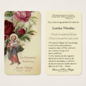 Spaans kind Jesus Rozen Religieuze Kaart (Voorkant /achterkant)