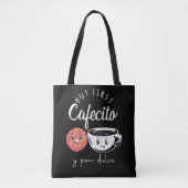 Spaans Koffie Lover Pun Funny Caffeine-verslaafde Tote Bag (Voorkant)