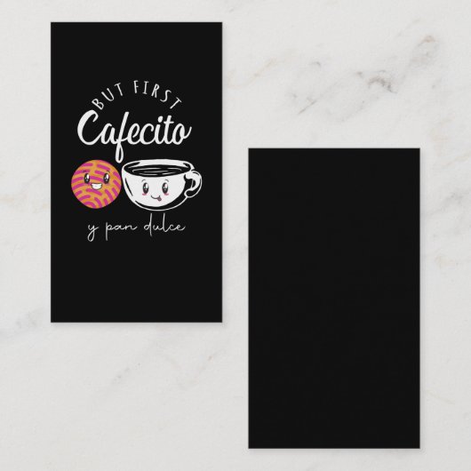 Spaans Koffie Lover Pun Funny Caffeine-verslaafde Visitekaartje (Voorkant / Achterkant)