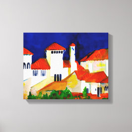 Spaans Koloniaal Revival 14"x11" ingepakt Canvas Afdruk