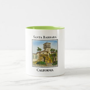 Spaans Koloniale Toren, Klokkentoren, Santa Barbar Tweekleurige Koffiemok