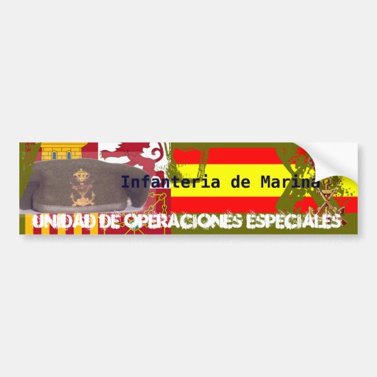 Spaans Koninklijk Commando Marine Bumpersticker (Voorkant)