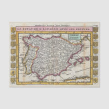  Spaans Koninkrijk Oude Wereldkaart Spanje