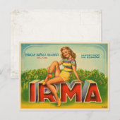 Spaans krateletiket met olijfdruk briefkaart (Voorkant / Achterkant)