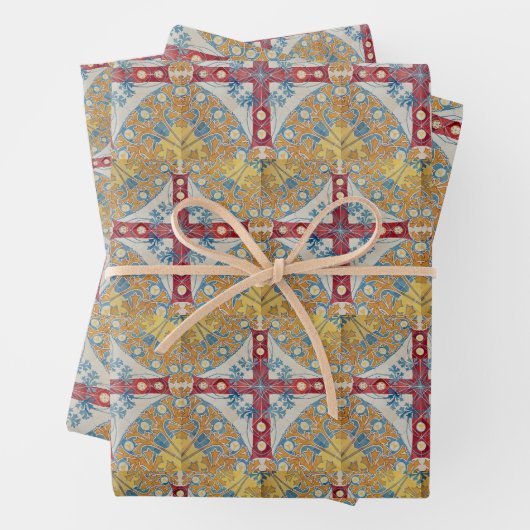Spaans Kruis Tegels Inpakpapier Vel (In situ)