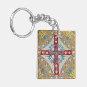 Spaans Kruis Tegels Sleutelhanger (Voorkant Links)