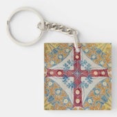 Spaans Kruis Tegels Sleutelhanger (Voorkant)