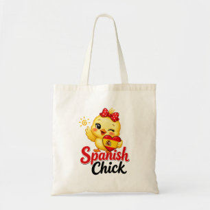 Spaans Kuiken Cute Spanje Vlag Ontwerp Tote Bag