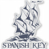 Spaans - Kus-Cut-Stickers - Blauw Sticker (Voorkant)