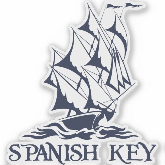 Spaans - Kus-Cut-Stickers - Blauw Sticker (Voorkant)