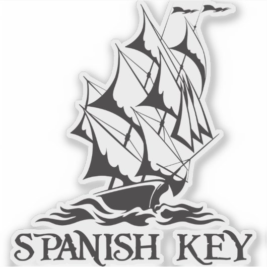 Spaans - Kus-Cut-Stickers - zwart Sticker (Voorkant)