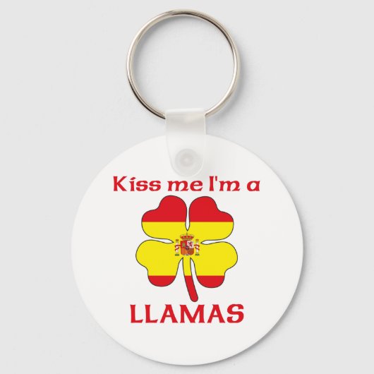 Spaans Kus Ik ben Llamas Sleutelhanger (Voorkant)