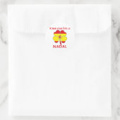 Spaans Kus Ik ben Nadal Ronde Sticker (Tas)