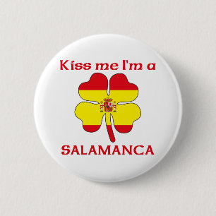 Spaans Kus Ik ben Salamanca Ronde Button 5,7 Cm