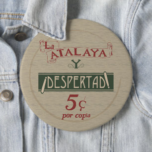 Spaans La Atalaya Y Despertad 5 cent Pin Ronde Button 6,0 Cm