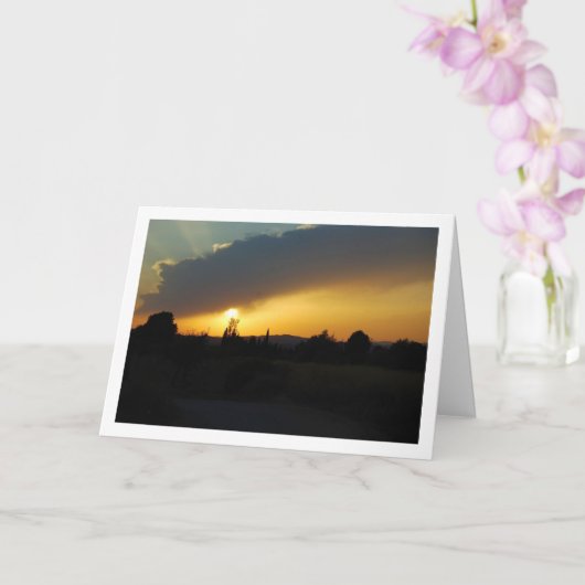 Spaans landschap bij zonsondergang kaart (Orchidee)