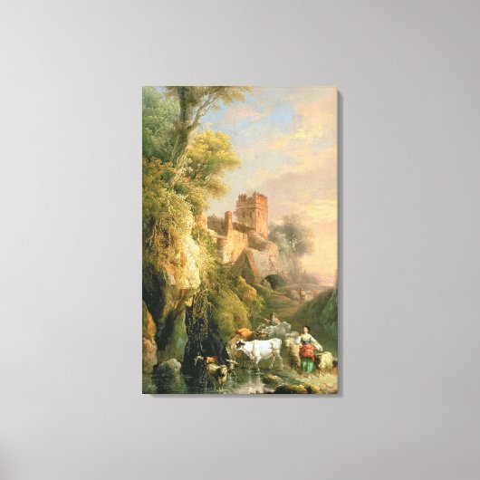 Spaans landschap canvas afdruk (Voorkant)