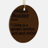 Spaans leraar Definitie Onderwijs onderwijzen Keramisch Ornament (Rechts)