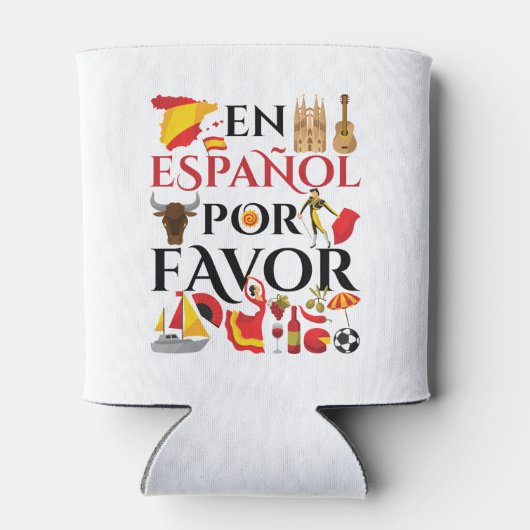 Spaans leraar en espanol voor blikjeskoeler (Achterkant)