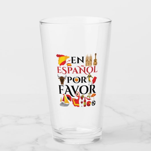 Spaans leraar en espanol voor glas (Voorkant)