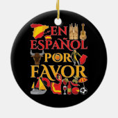 Spaans leraar en espanol voor keramisch ornament (Achterkant)