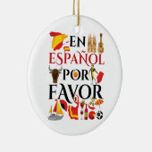 Spaans leraar en espanol voor keramisch ornament (Rechts)