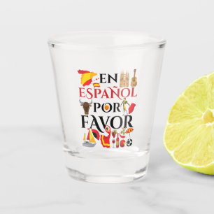 Spaans leraar en espanol voor shot glas