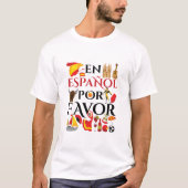 Spaans leraar en espanol voor t-shirt (Voorkant)