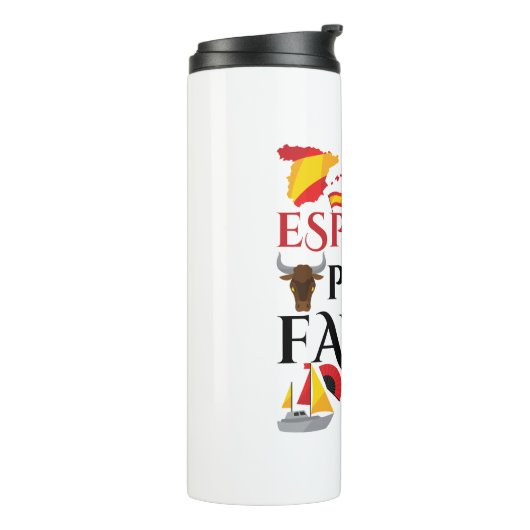 Spaans leraar en espanol voor thermosbeker (Gedraaid links)