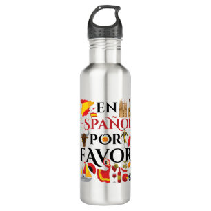 Spaans leraar en espanol voor waterfles 