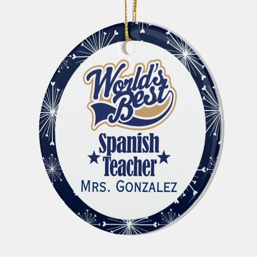 Spaans leraar Gepersonaliseerde Gift Ornament (Links)