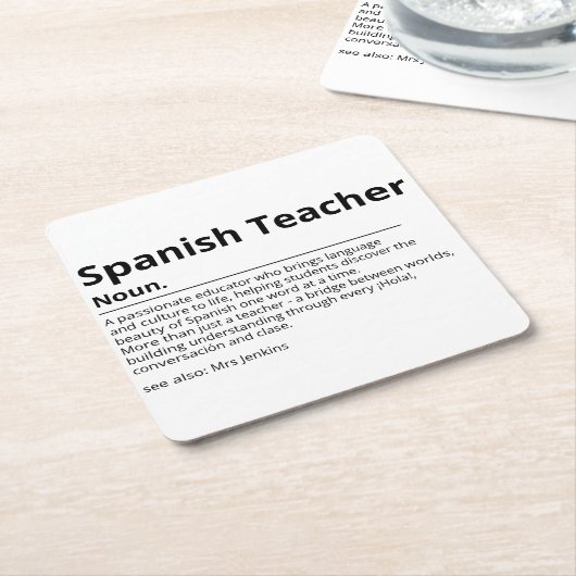 Spaans leraar Onderzetter Gift | Taaldocent AP (Schuin)