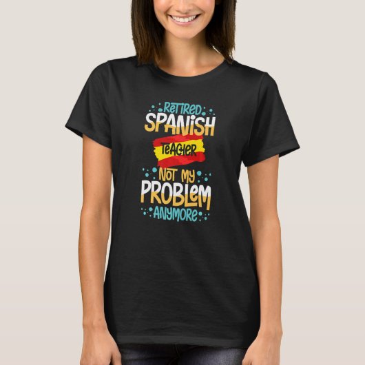 Spaans leraar Spanje Vlaggentaal Lesson Student T-shirt (Voorkant)