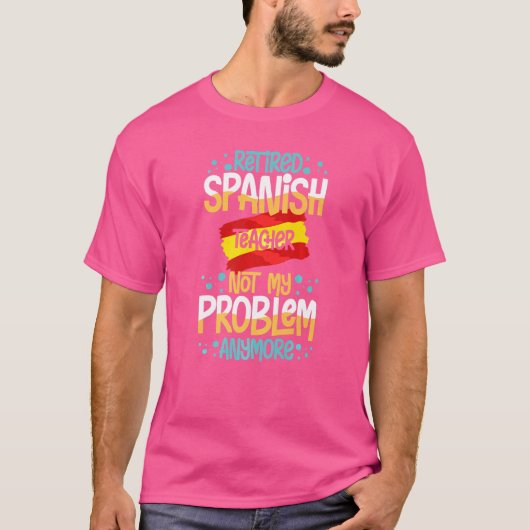 Spaans leraar Spanje Vlaggentaal Lesson Student T-shirt (Voorkant)