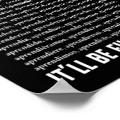 Spaans leren Het zal leuk zijn, zeiden ze grappig Poster (Hoek)