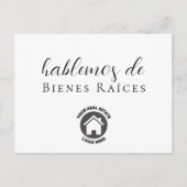 Spaans Logo Laten we het hebben over onroerend goe Briefkaart (Voorkant)