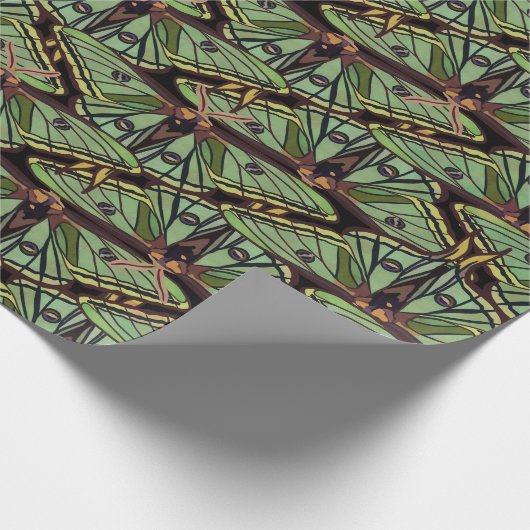 Spaans luna Moth Pattern Cadeaupapier (Hoek)