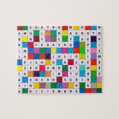 Spaans maandenontwerp legpuzzel (Horizontaal)