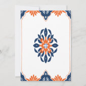 Spaans Marine & Oranje repetitie Diner Uitnodiging (Achterkant)