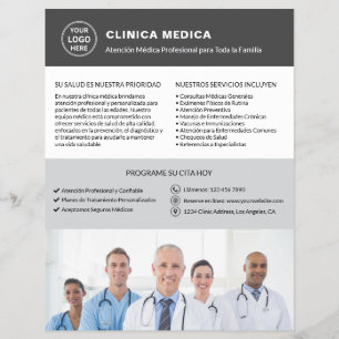 Spaans Medisch Centrum Dokter Logo QR Grijs Flyer