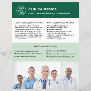 Spaans Medisch Centrum Dokter Logo QR Groen Flyer
