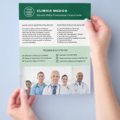 Spaans Medisch Centrum Dokter Logo QR Groen Flyer (Hand)