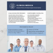 Spaans Medische Kliniek Dokter Logo QR Code Flyer (Voorkant)